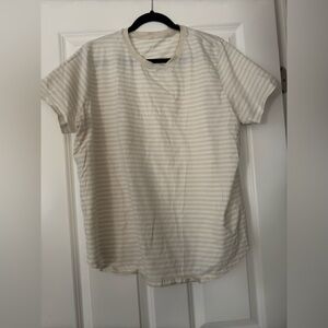 Lululemon Striped Beige and White t-shirt